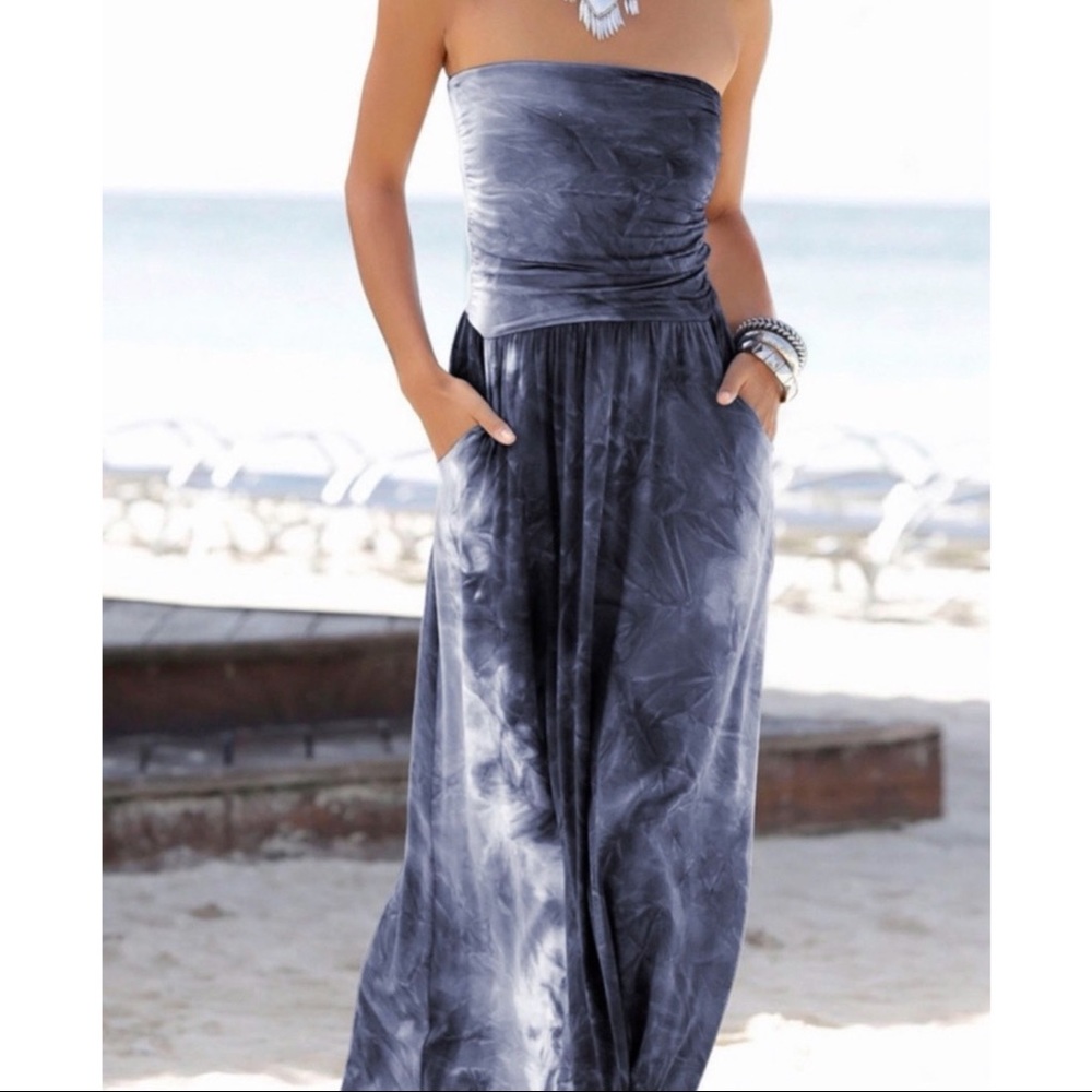Blue Tie Dye Maxi